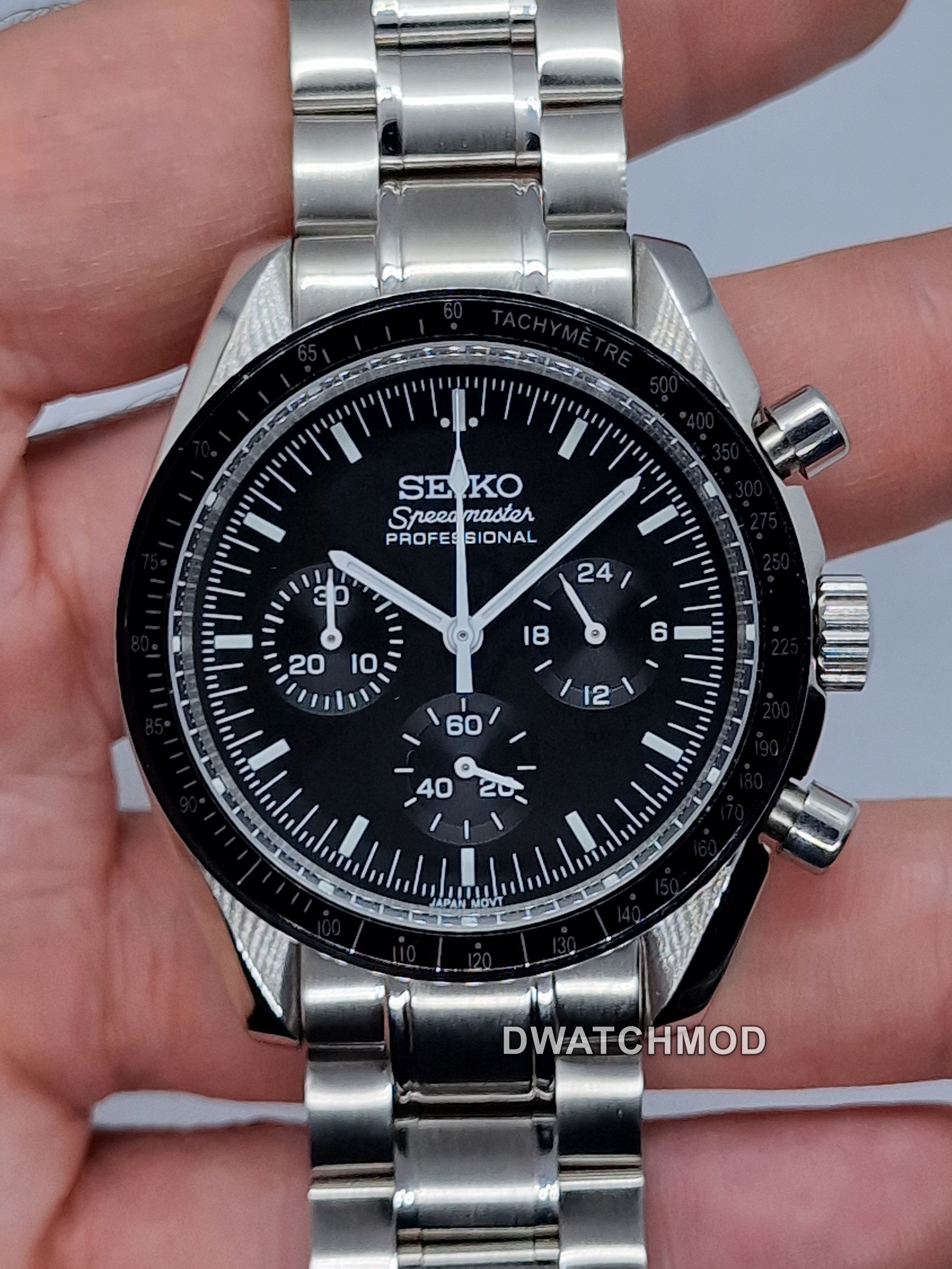 Orologio Mod Speedmaster  Moonwatch cronografo Vk63 quarzo vetro zaffiro